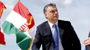 Hungarian Prime Minister Viktor Orban attends a foundation stone laying ceremony for a new division of the Knorr-Bremse factory in Kecskemet, 90km (56 miles) east of Budapest, April 11, 2013. REUTERS/Laszlo Balogh (HUNGARY - Tags: TRANSPORT BUSINESS POLITICS)