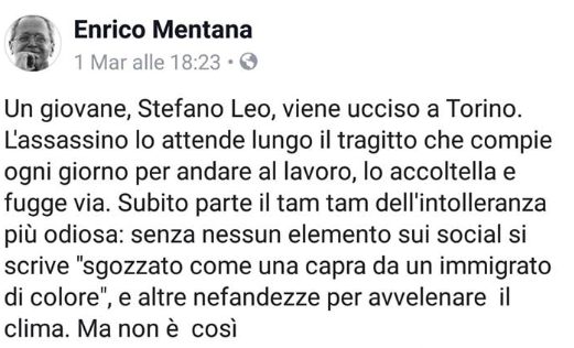mentana said stefano leo