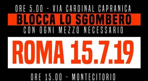 Risultati immagini per sgombero via capranica