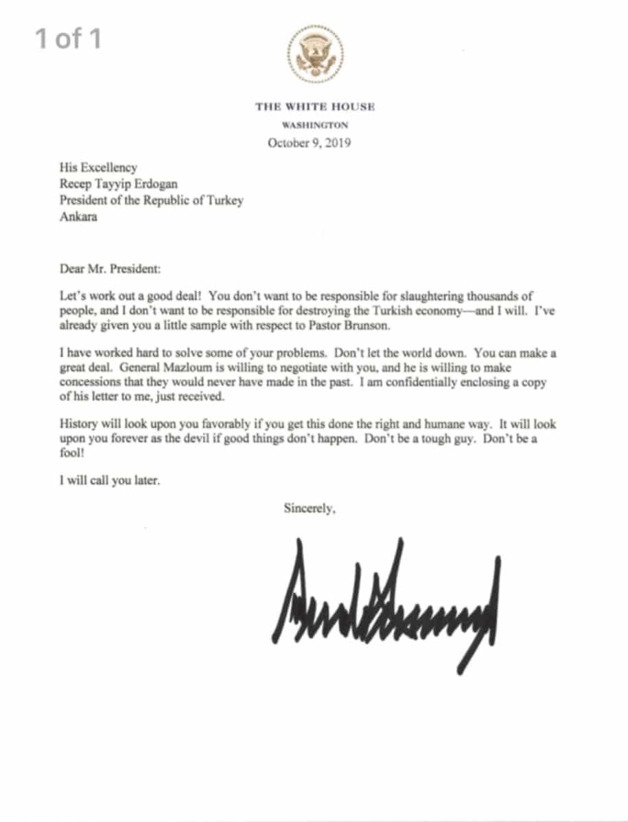 lettera trump