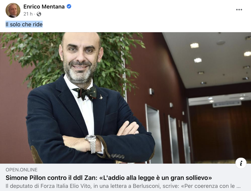 Ddl Zan Mentana