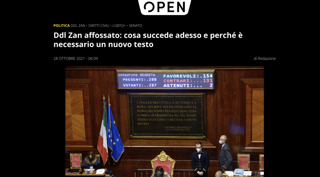 Ddl Zan sinistra non mollerà