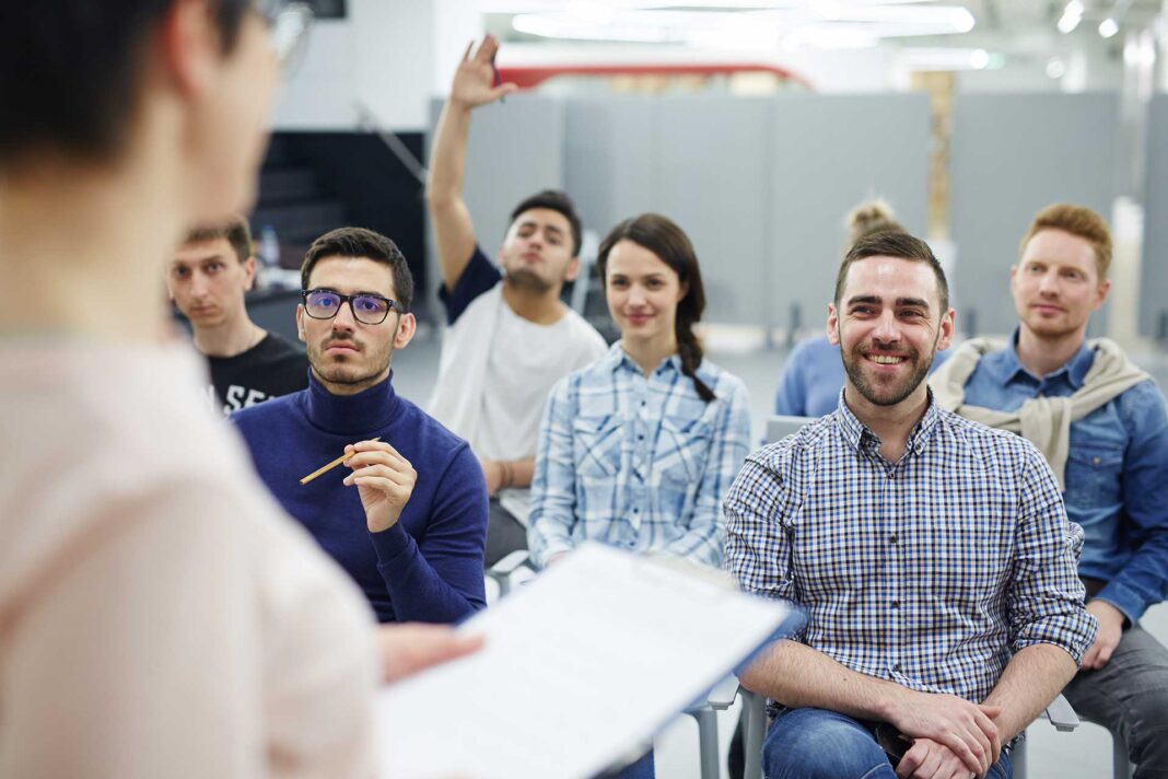 aula durante una formazione in azienda