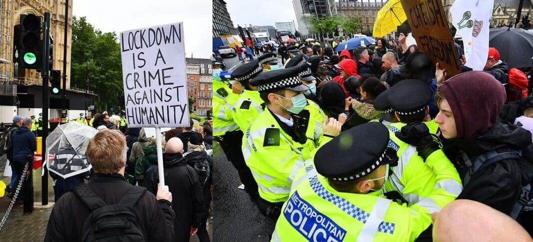 Londra, manifestazione anti lockdown