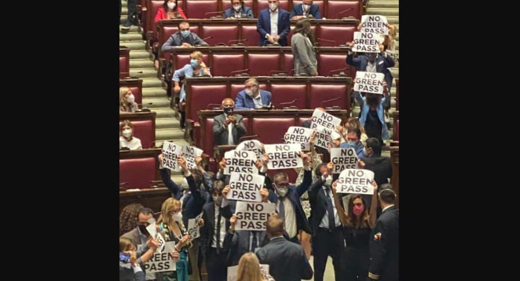 green pass FdI, protesta