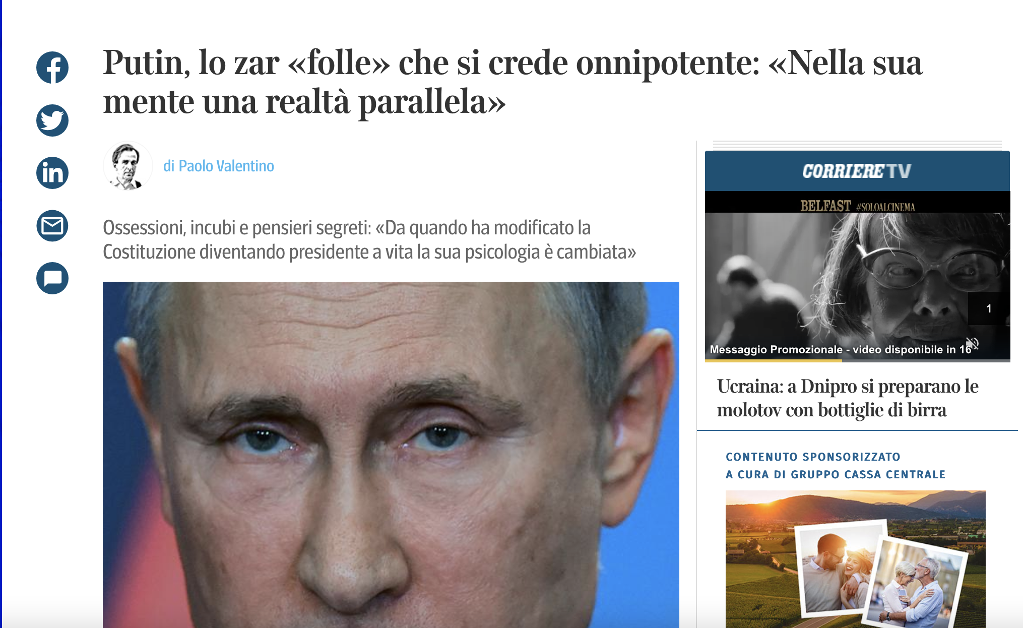 Putin descrizione Corriere