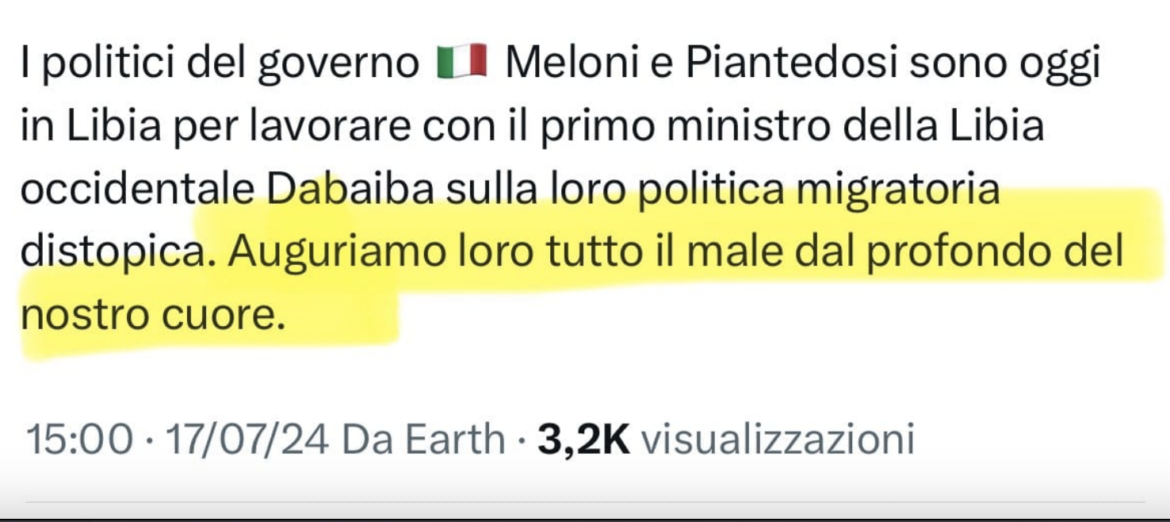 Ong violenza contro Meloni