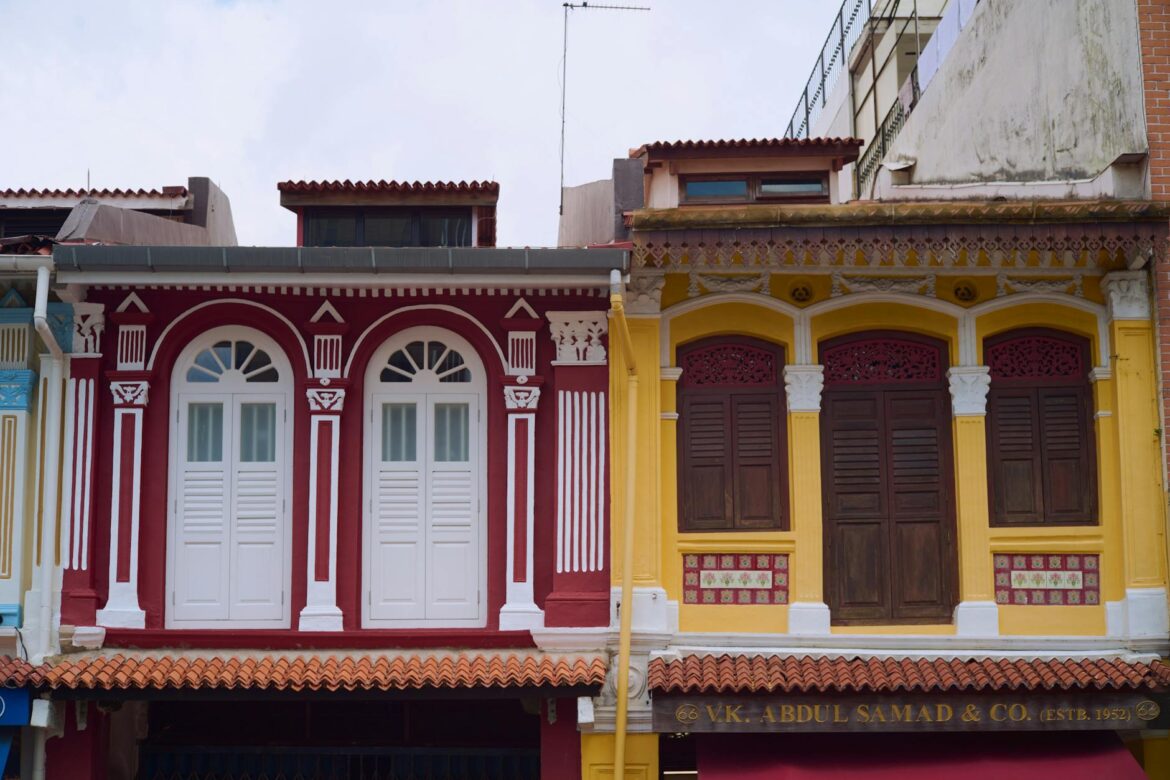 vibrant shophouses in historical district