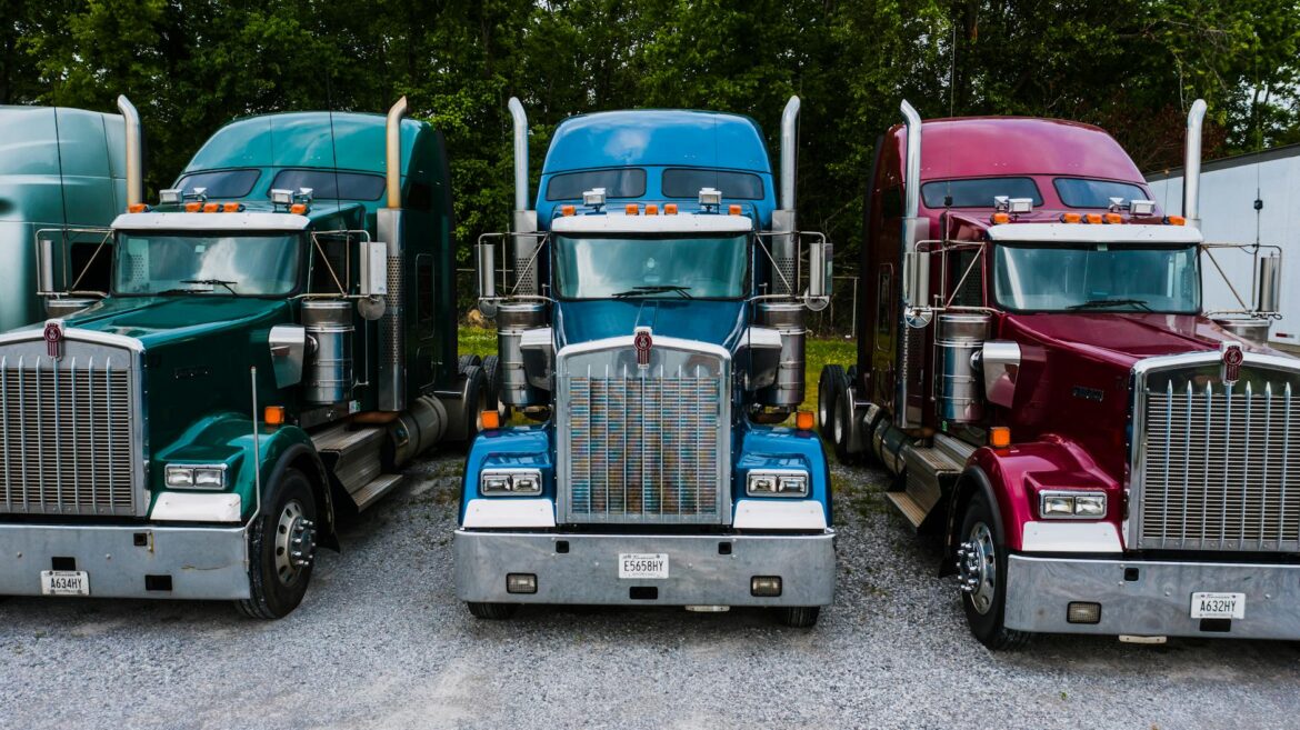 trucks parked